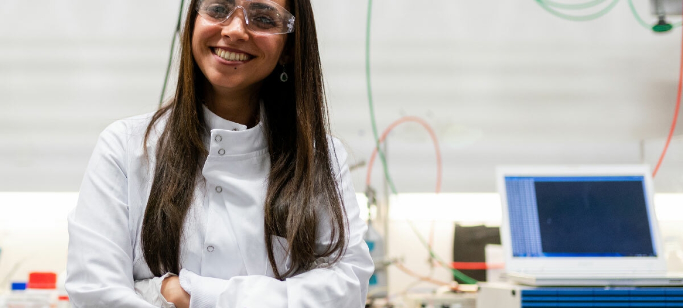 Researcher in laboratory setting