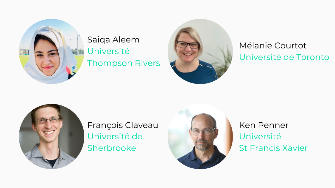 Saiqa Aleem, Université Thompson Rivers; François Claveau, Université de Sherbrooke; Mélanie Courtot, Université of Toronto; Ken Penner, Université St. Francis Xavier